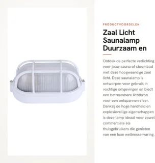 Dailygoods Zaal Licht saunalamp oval
