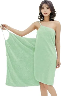 Dames sauna kilt en badhanddoek set (groen, 290g)
