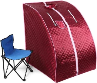 Damp sauna tent persoonlijke spa rood