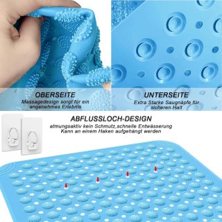 Wat vinden we goed aan de Douchemat 80 x 80 cm, Zee Blauw