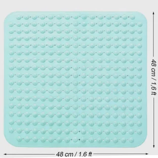 Douchemat vierkant 48x48 cm - Marmer groen