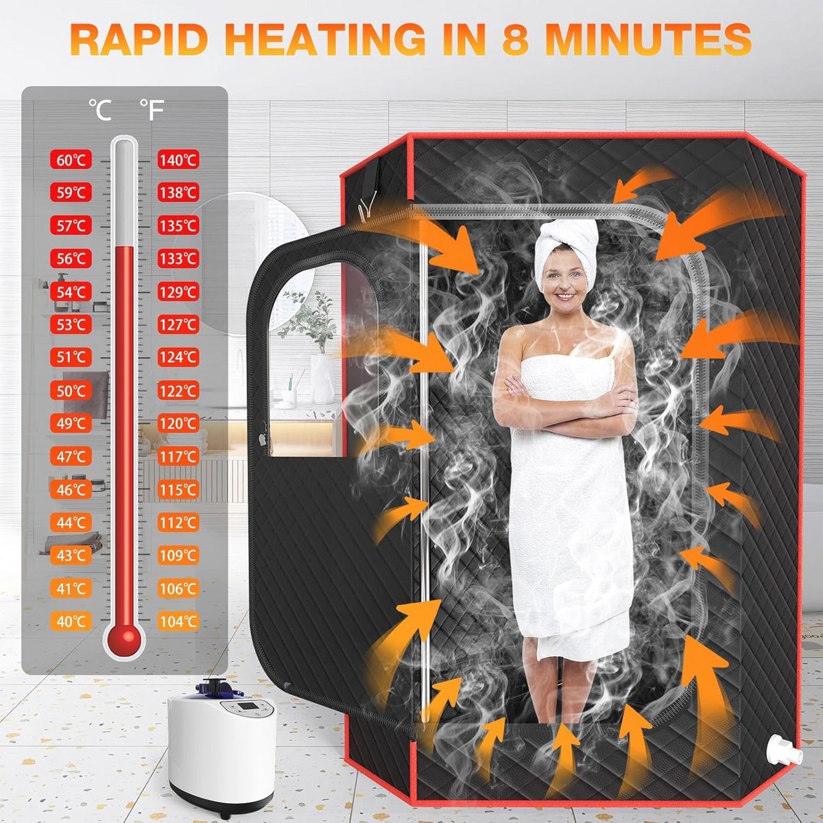 Wat vinden we goed aan de Draagbare Full-Body Stoomsauna met Afstandsbediening