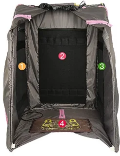 Draagbare infrarood saunacabine éénpersoons - zwart