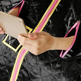 Draagbare infrarood saunacabine éénpersoons - zwart