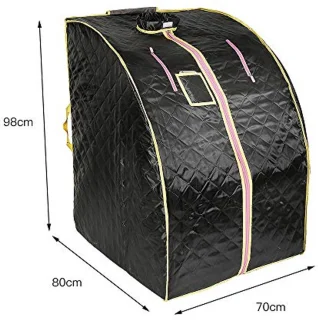 Draagbare infrarood saunacabine éénpersoons - zwart