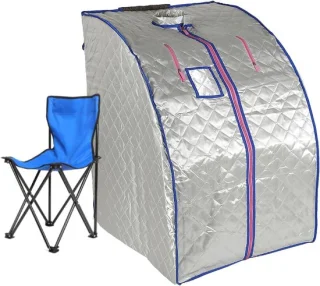 Draagbare Opvouwbare Infraroodsauna 80x70x98 cm Zilver