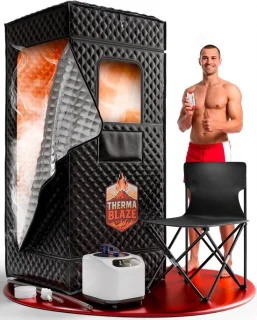 Draagbare Sauna Stoombad 80x80x180 cm Zwart