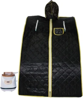 Draagbare sauna stoomcabine spa - 75 x 25 x 30 cm - zwart