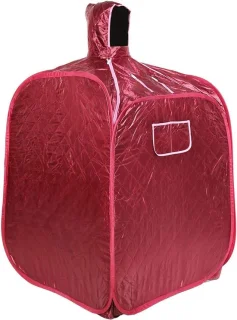 Draagbare sauna stoomcabine spa 80x80x100cm rood