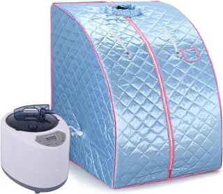 Draagbare sauna stoomcabine tent - 88 x 76 x 99 cm - blauw