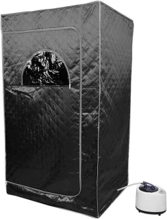 Draagbare sauna tent 100 x 80 x 170 cm zwart