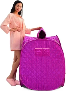 Draagbare Sauna Tent 75x75x120 cm - Paars