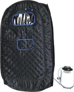 Draagbare sauna tent - zwart