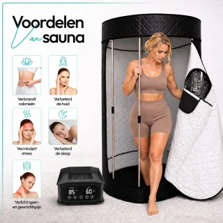 Wat vinden we goed aan de Draagbare sauna voor thuis - ronde mobiele sauna met RVS skelet en heater
