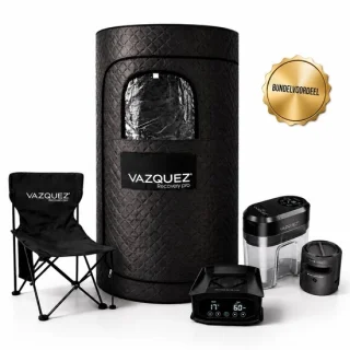 Draagbare sauna voor thuis - ronde mobiele sauna - rvs skelet - heater - stoomsauna - bundel - 85 graden - compact - detox & ontspanning