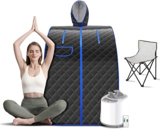 De Draagbare Saunatent met vouwstoel in één oogopslag