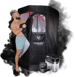 Draagbare Stoomsauna Mobiel met Kinderslot en Stoomgenerator