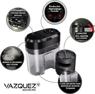 Draagbare Stoomsauna Mobiel met Kinderslot en Stoomgenerator