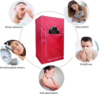 Draagbare Stoomsauna Spa-Tent Rood 100x80x170 cm