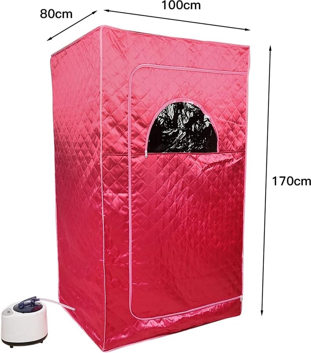 Wat vinden we goed aan de Draagbare Stoomsauna Spa-Tent Rood 100x80x170 cm