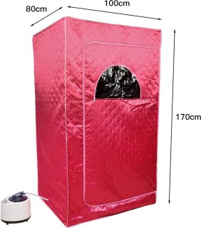 Draagbare Stoomsauna Spa-Tent Rood 100x80x170 cm