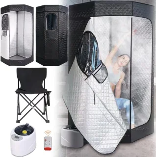Draagbare stoomsauna tent grijs