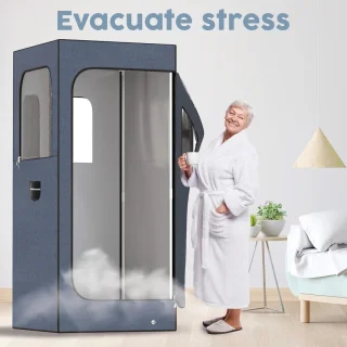 Draagbare Stoomsauna Tent met Stoel en Stoomgenerator
