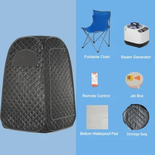 Draagbare stoomsauna tent met stoel voor thuisgebruik