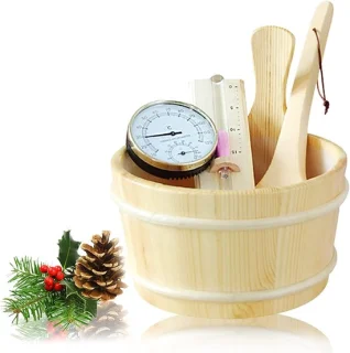 Elzusha complete sauna set - 5-delig - Finse grenen hout - 4L