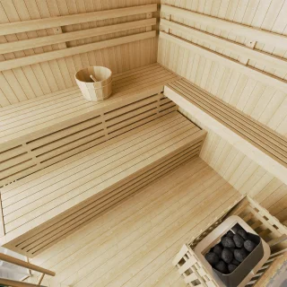 Espoo200 Premium Binnensauna 200x200x200 cm