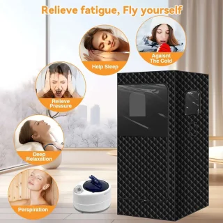 Exitosas Mobiele Sauna 1000W Zwart