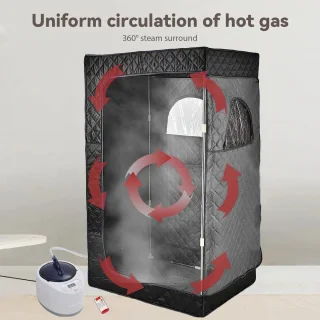 Exitosas Mobiele Sauna 1000W Zwart