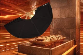 Gietbakken sauna 148 cm zwart