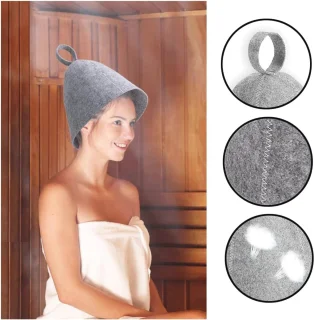 Grijze Vilten Saunamuts 3-Pack