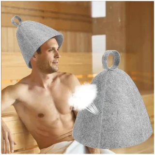Grijze Vilten Saunamuts 3-Pack