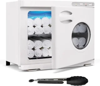 Handdoekwarmer 23 liter met handdoekclip voor thuis, wellness, sauna en sport