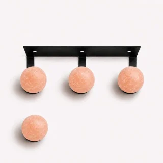 Himalaya zoutballen set met wandhouder