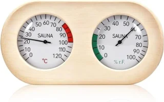 Homevero sauna thermometer hygrometer 2-in-1 van hout