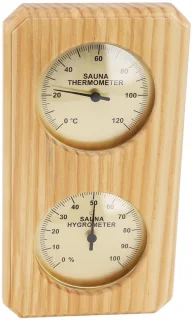 Hout hygrothermograaf voor sauna