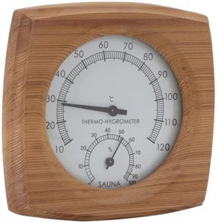 Houten 2-in-1 sauna thermometer en hygrometer