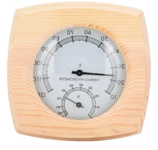 Houten 2-in-1 thermometer en hygrometer