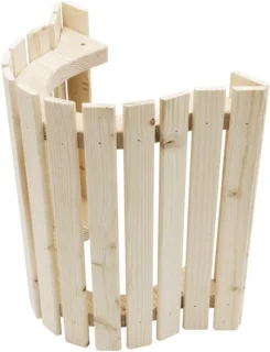 Houten lampenkap voor sauna of wellness