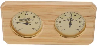 Houten sauna thermometer en hygrometer