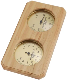 Houten sauna thermometer en hygrometer