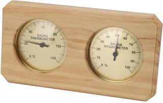 Houten sauna thermometer en hygrometer