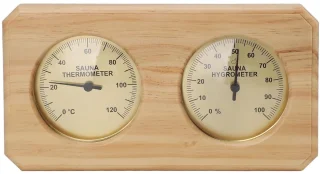 Houten sauna thermometer en hygrometer