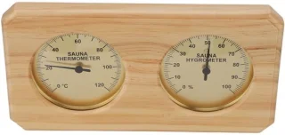 Houten sauna thermometer en hygrometer