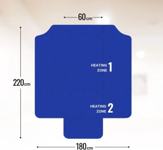 Infrarood Sauna Deken 180x220 cm met 2 Zones en Afstandsbediening
