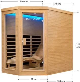 Infraroodcabine Kolding 130x190x190 cm 2 Personen
