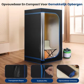 Infraroodsauna Tent 90x90x180 cm Zwart